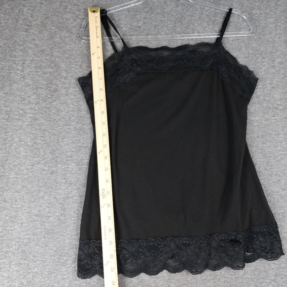 CATO WOMENS Y2K BLACK WITCHY WHIMSIGOTH FAIRY GRUNGE LACE TRIM CAMI SIZE M - Picture 7 of 14